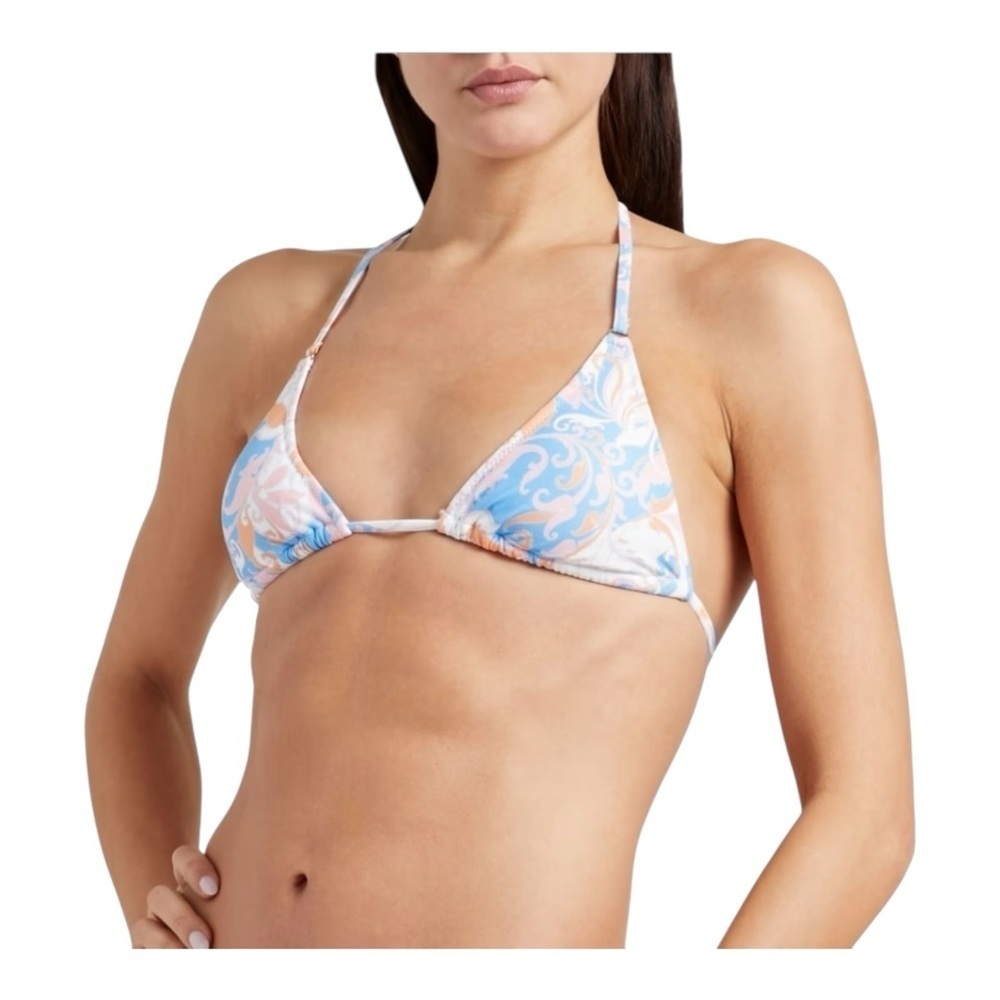 MELISSA ODABASH Porto printed triangle bikini top in Baroque Blush NWT